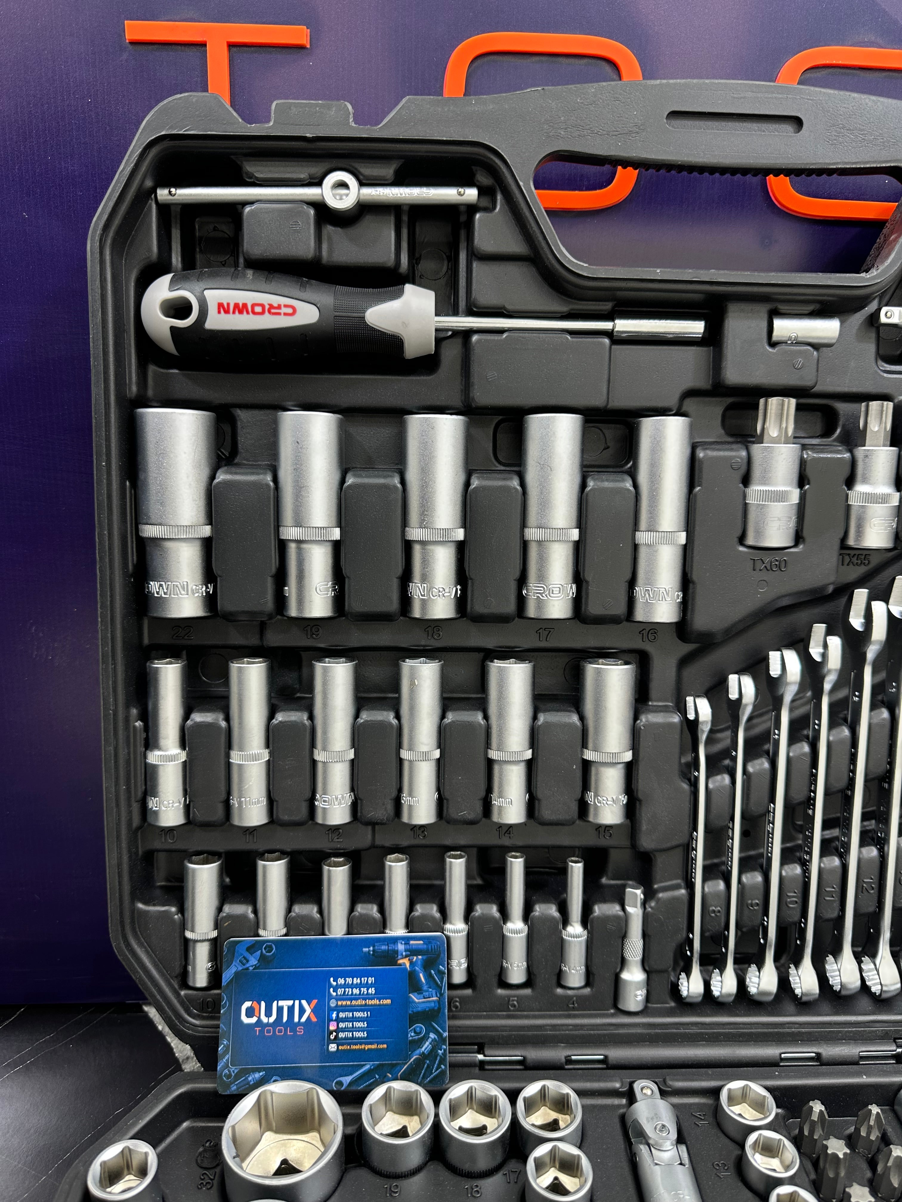Crown-Caisse à outils 219Pcs