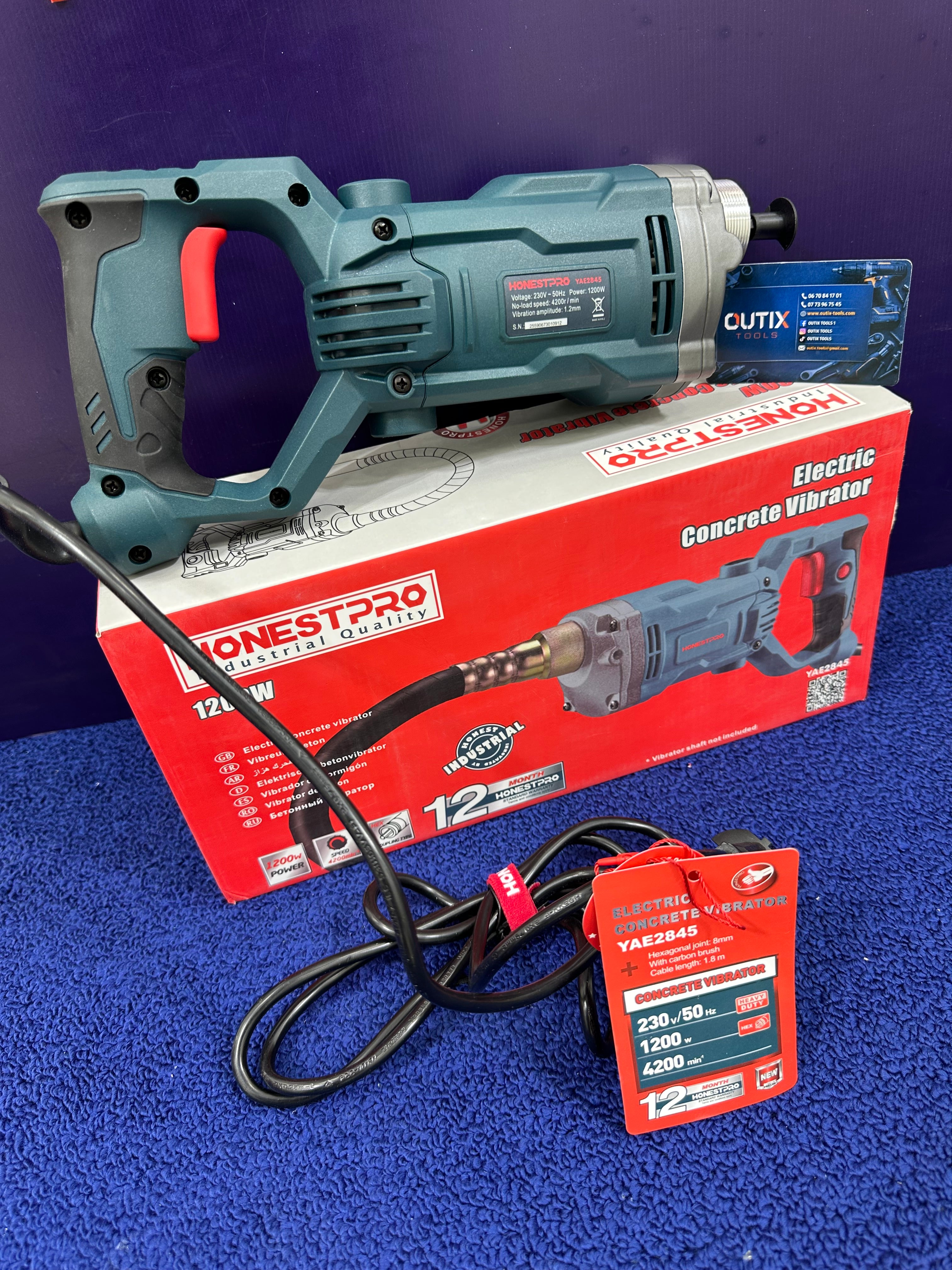 HONEST PRO-Vibreur à béton 1200watt