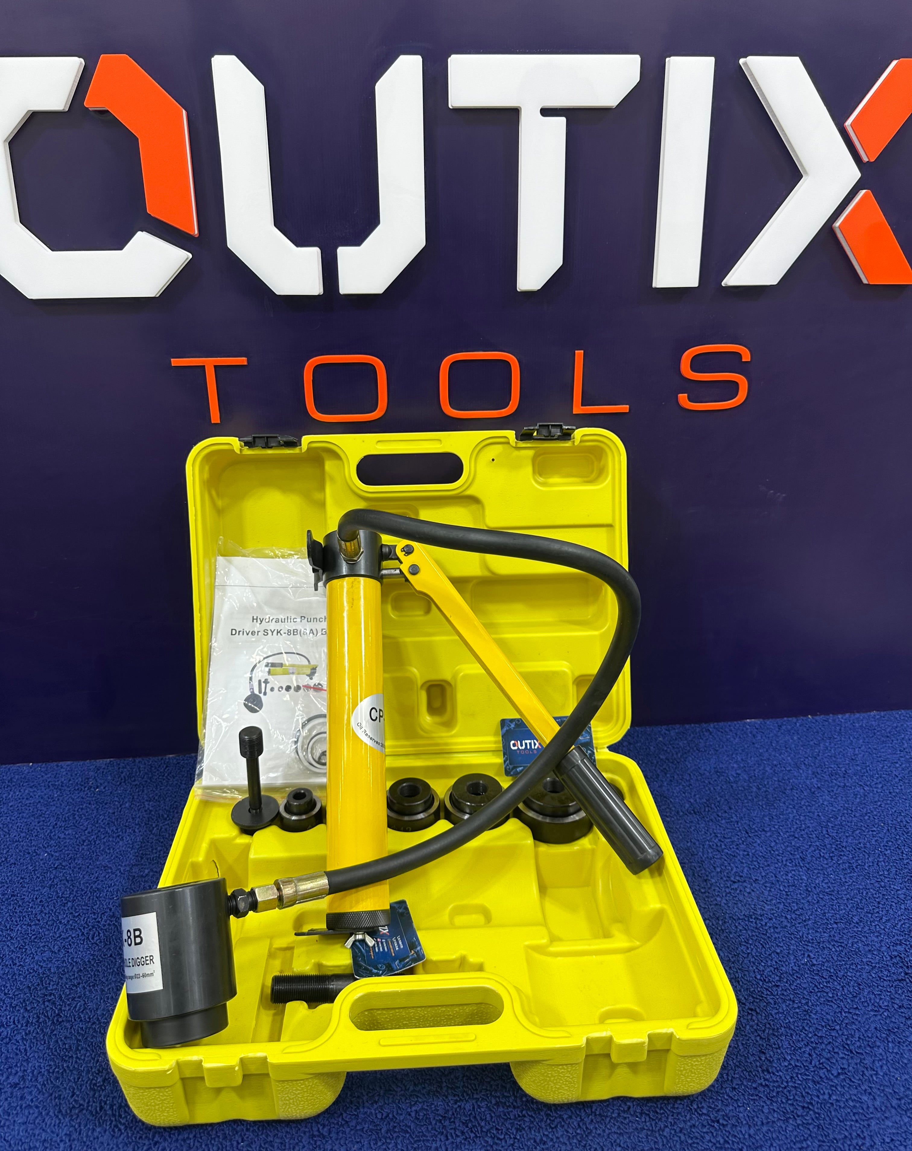Kit d'outils de poinçonnage hydraulique 8tonnes (22/60)mm
