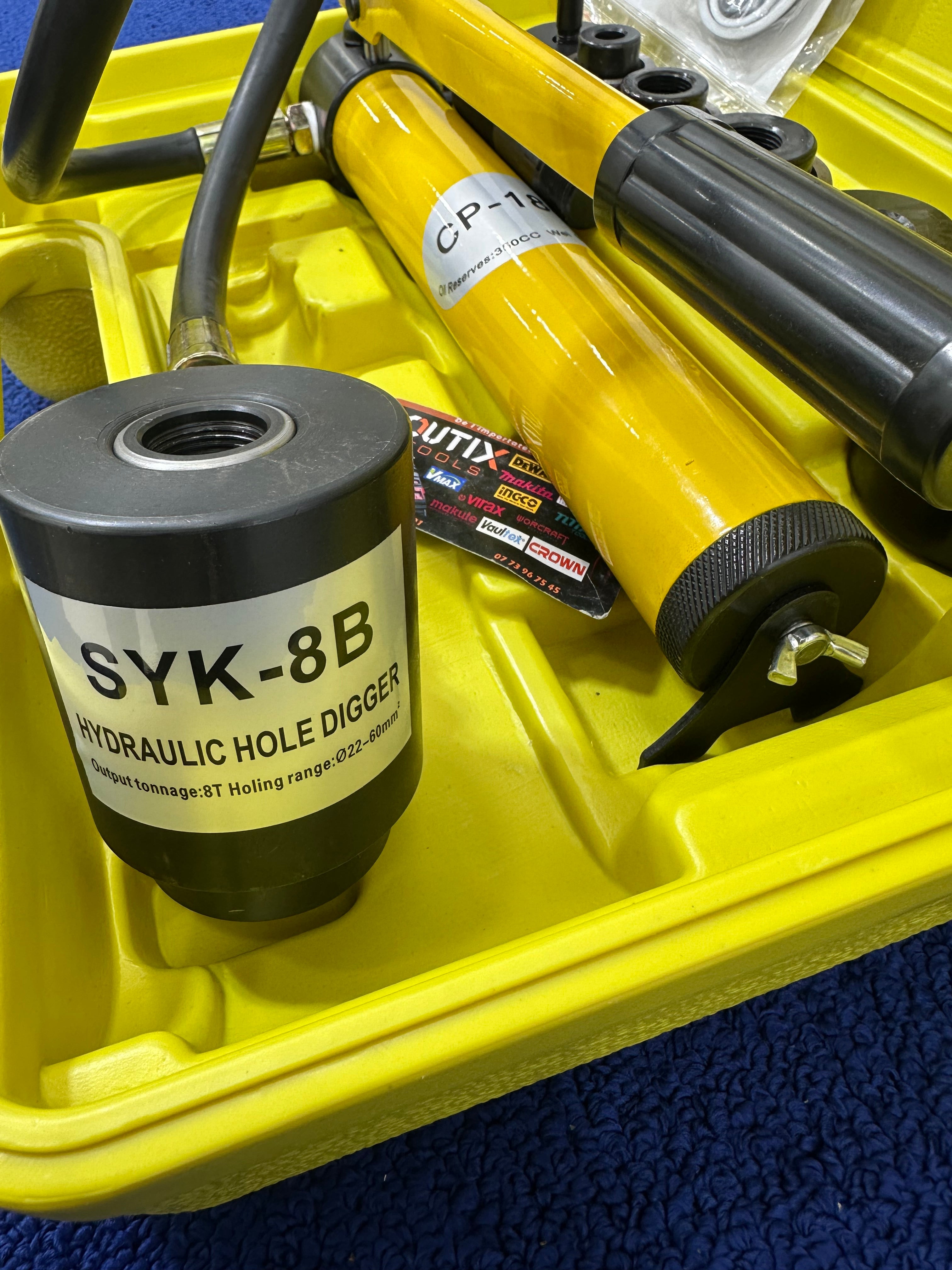 Kit d'outils de poinçonnage hydraulique 8tonnes (22/60)mm