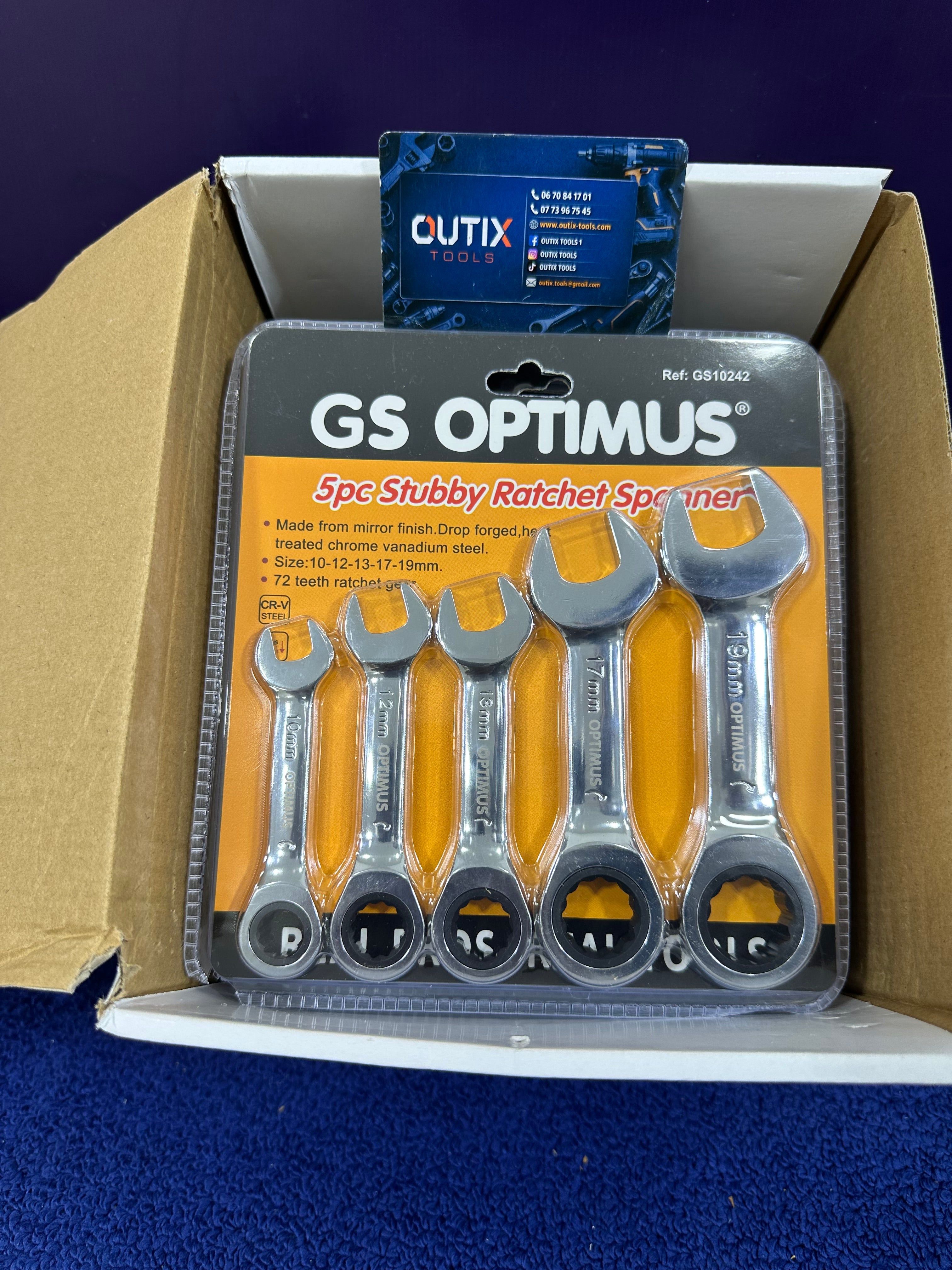 Caisse à outils 108 pcs + jeu clé mixte clique 5 pcs GS OPTIMUS