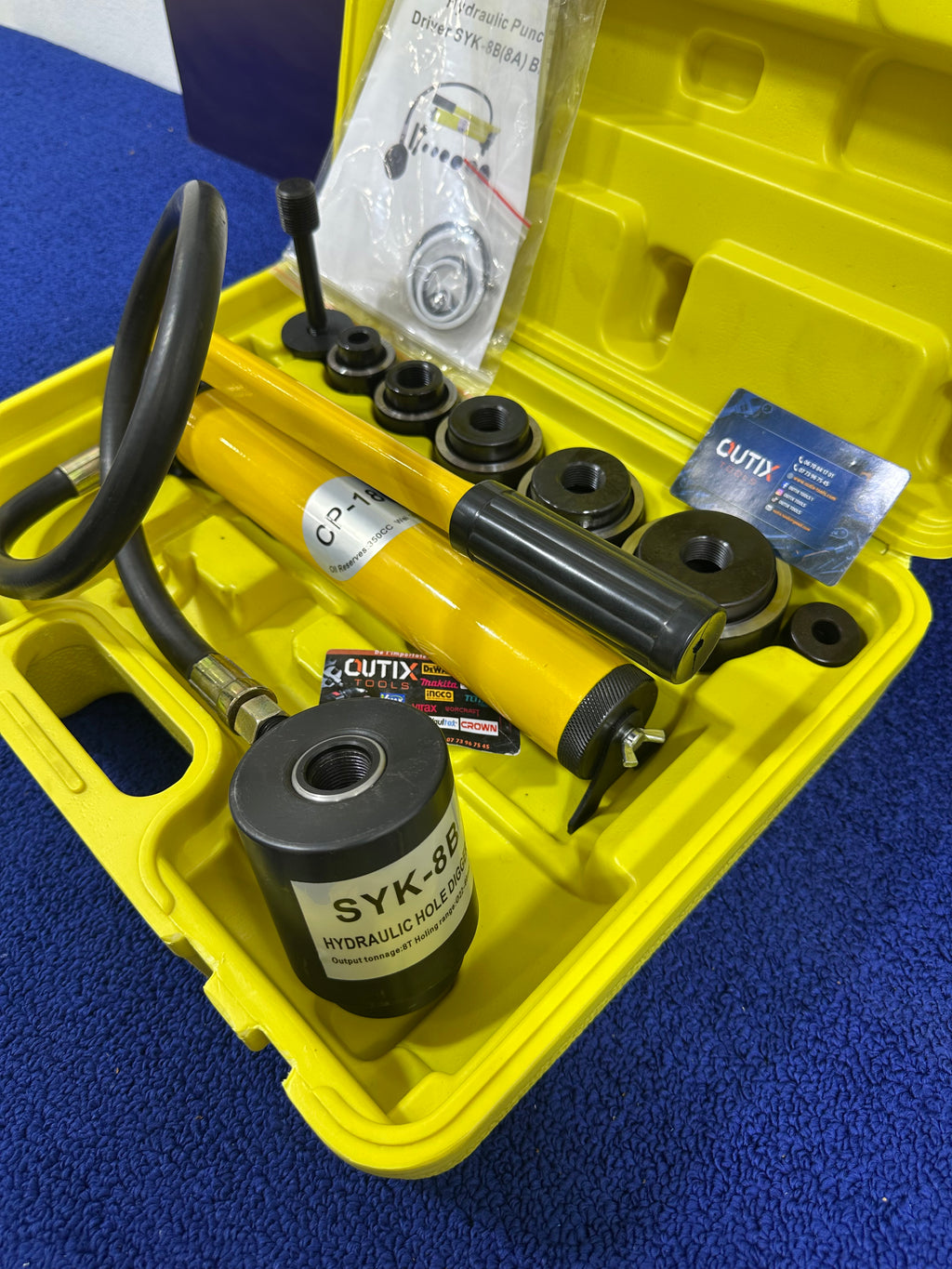 Kit d'outils de poinçonnage hydraulique 8tonnes (22/60)mm