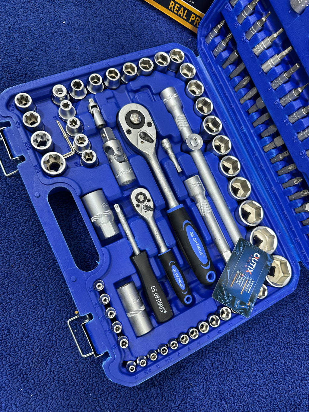 Caisse à outils 108 pcs + jeu clé mixte clique 5 pcs GS OPTIMUS