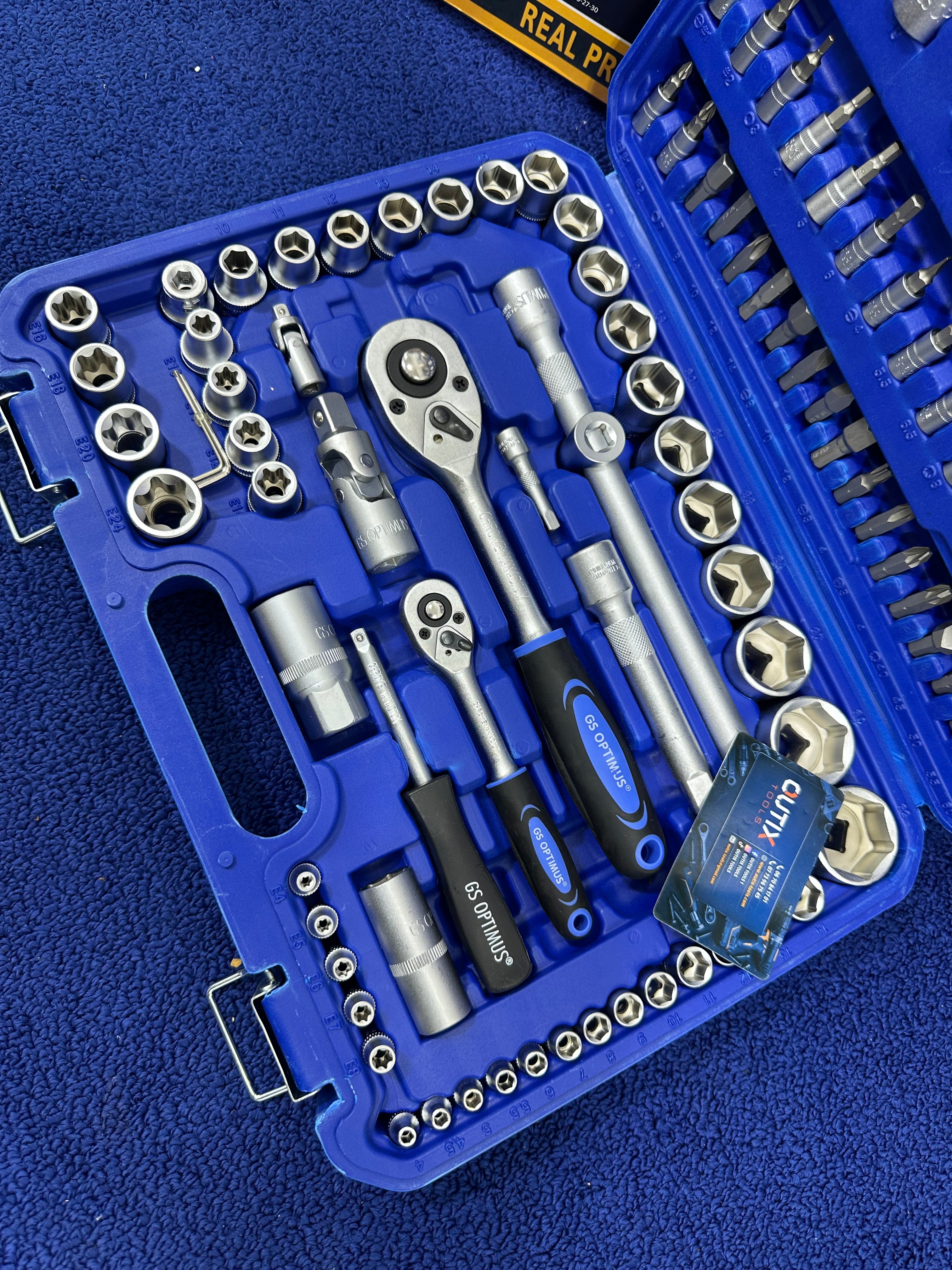 Caisse à outils 108 pcs + jeu clé mixte clique 5 pcs GS OPTIMUS