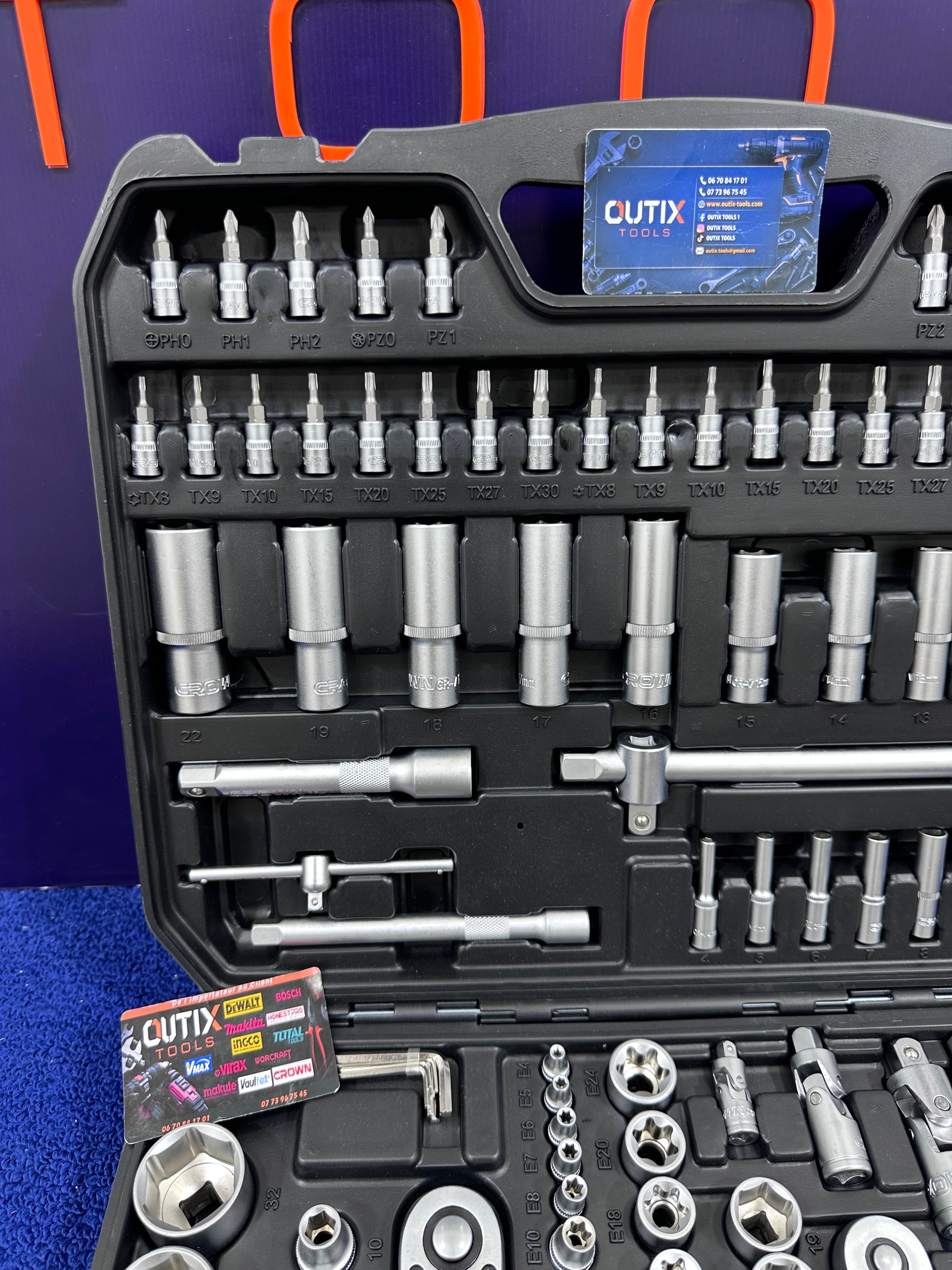 Crown-Caisse à outils 171 Pièces