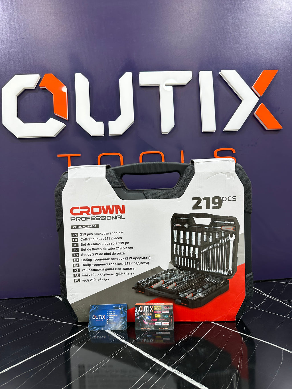 Crown-Caisse à outils 219Pcs