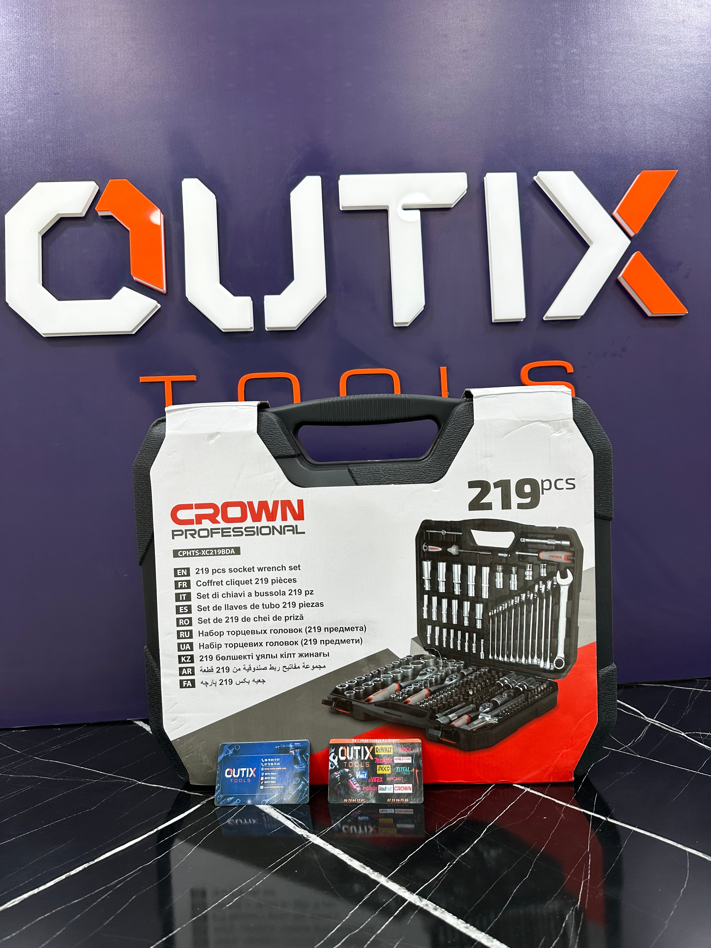 Crown-Caisse à outils 219Pcs